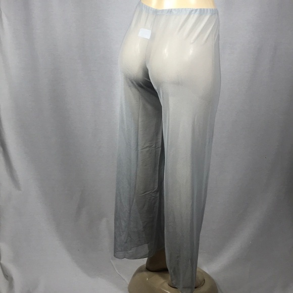 Zuliana Size S/M Grey Mesh Cover Up Pants. Made In USA. New With Tags. - Picture 3 of 3